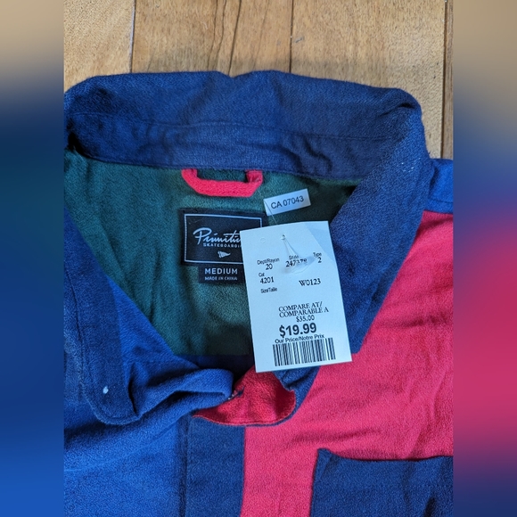 Multi-Toned Button Down Collared Tee - Primitive - Picture 3 of 4